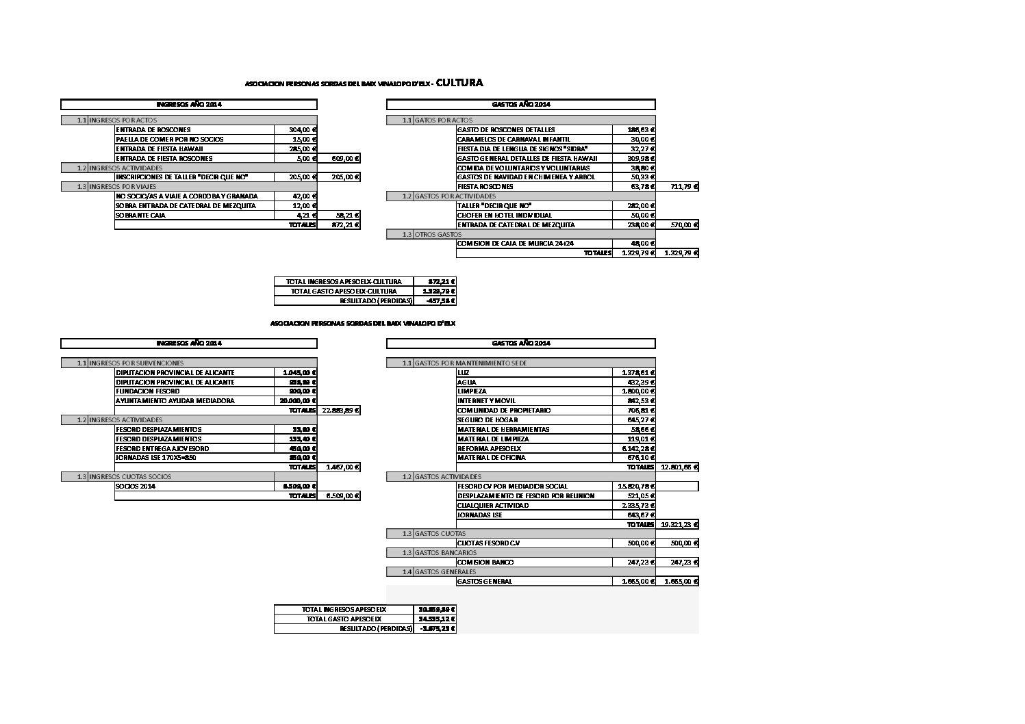 Cuentas anuales Elx 2014