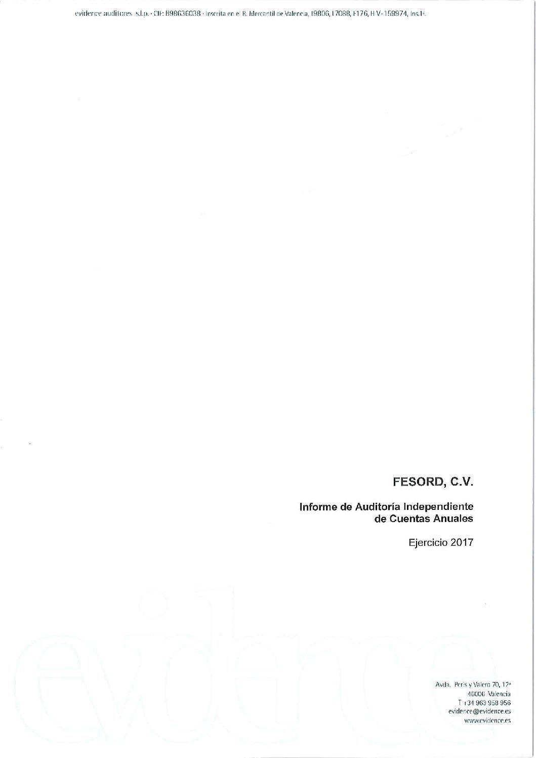 Informe de auditoría Fesord 2017