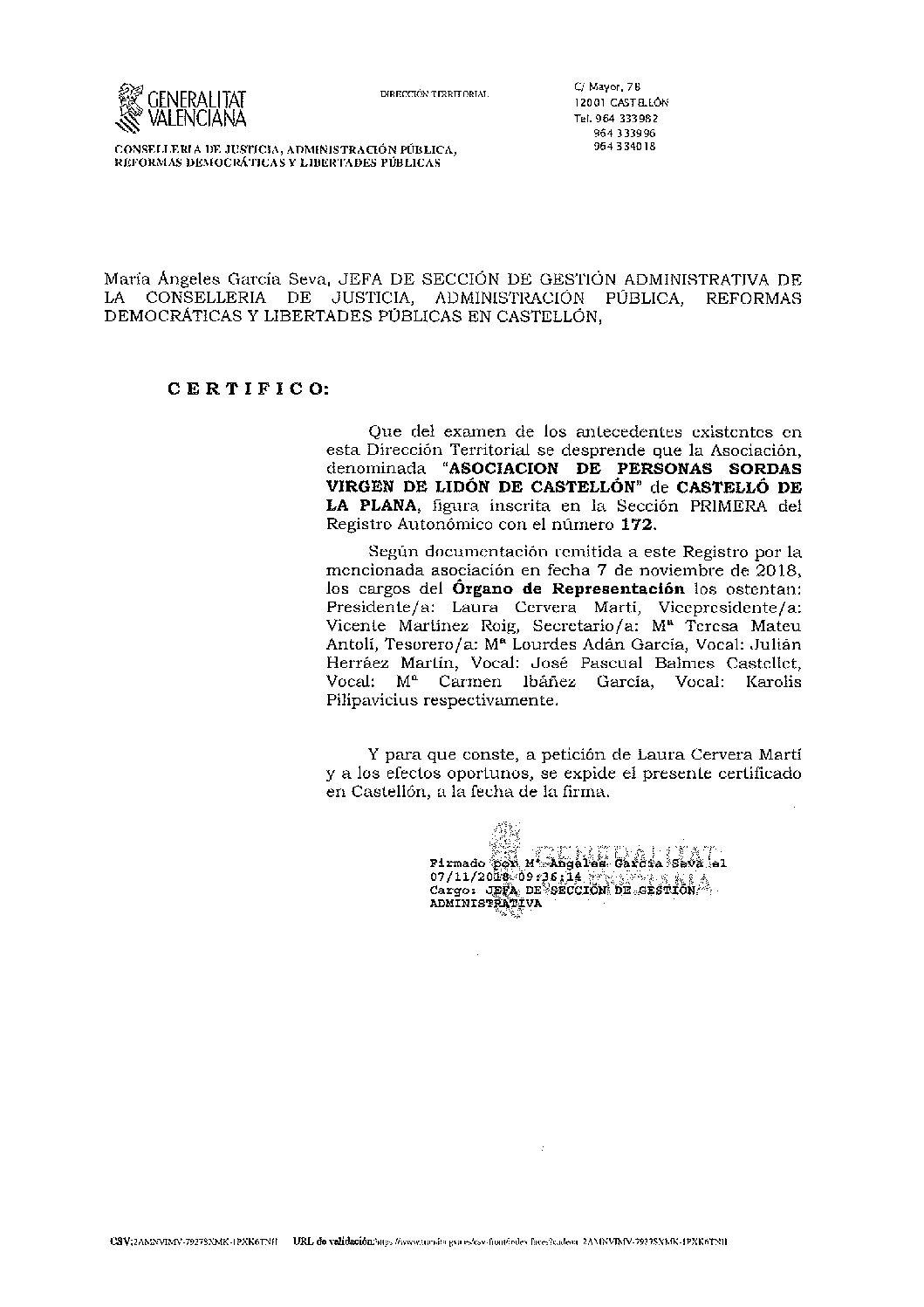 JUNTA DIRECTIVA APESOCAS 2018