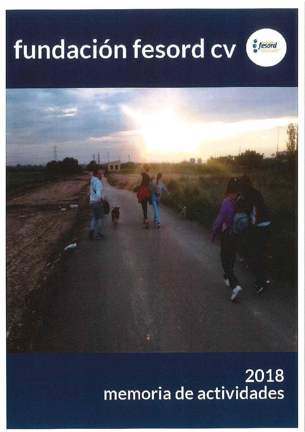 MEMORIA ACTIVIDADES FUNDACION FESORD 2018