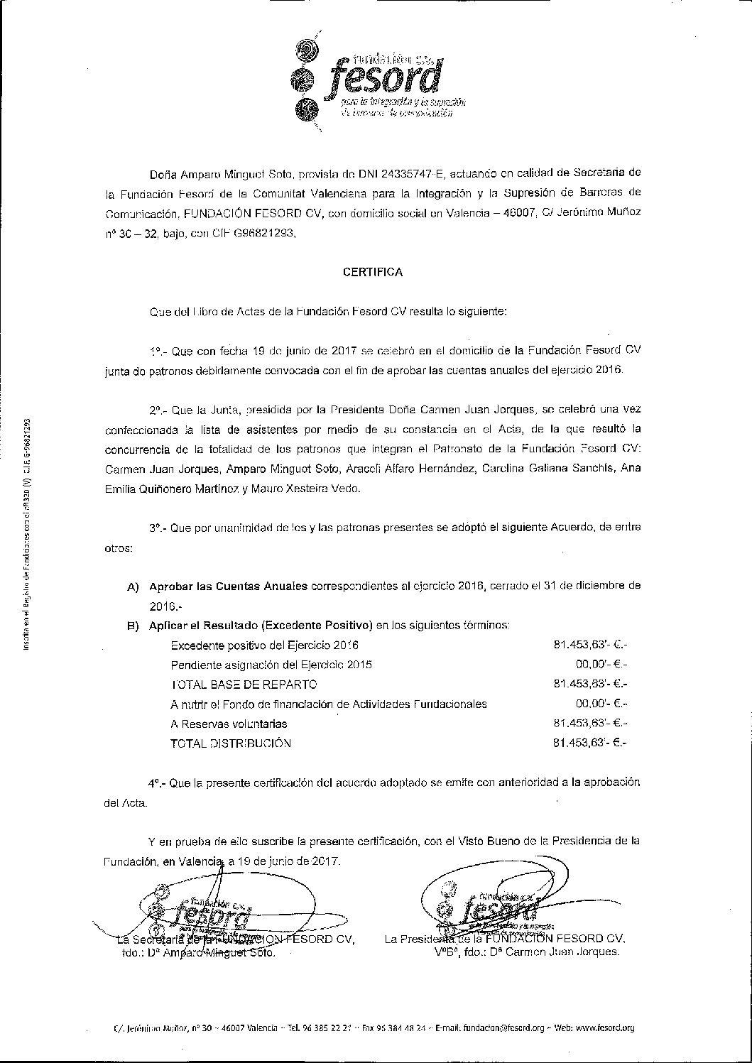 CUENTAS ANUALES Y AUDITORIA 2016