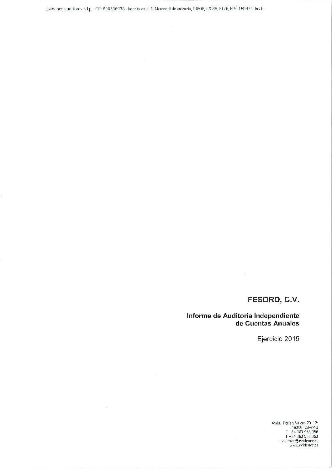 Informe de Auditoría 2015