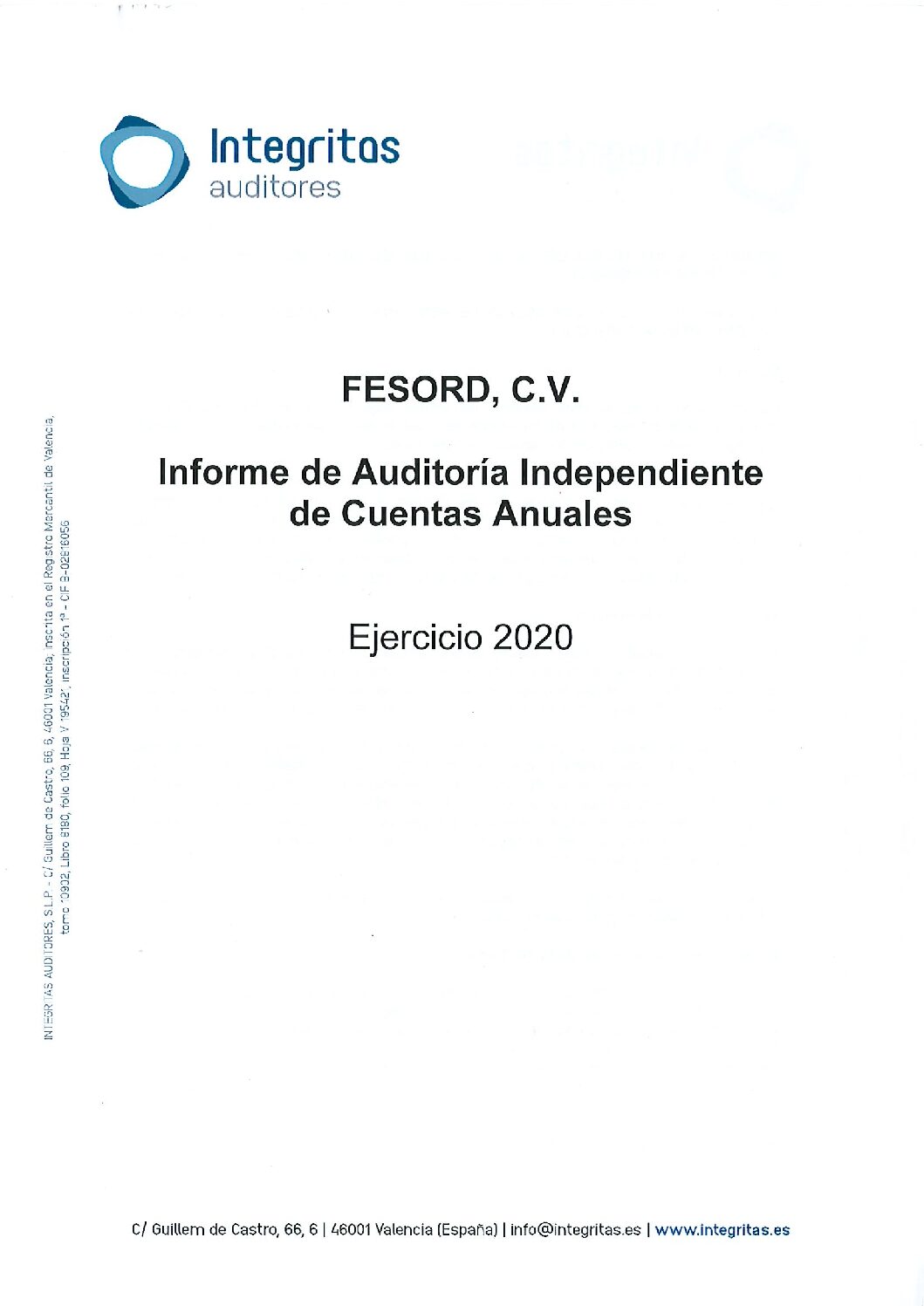 FESORD Informe Auditoria 2020